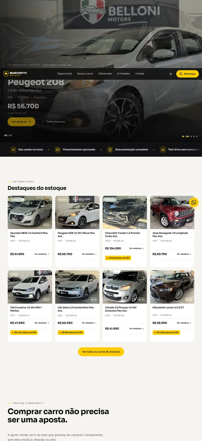 Site da Marchetti Motors